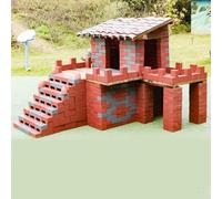 KIBONCY Blocs de Construction en Bois, Ensemble de Construction de Maison, Blocs d'architecture, projets de Bricolage réutilisables, Peinture à Base d'eau respectueuse de l'environnement(932pc)