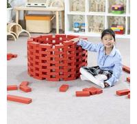 KIBONCY Blocs de Construction en Bois, Ensemble de Construction de Maison, Blocs d'architecture, projets de Bricolage réutilisables, Cadeau d'anniversaire créatif(100pc)