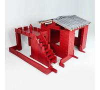 KIBONCY Blocs de Construction, Ensemble de Construction de Maison en Bois Naturel, Blocs d'architecture, projets de Bricolage réutilisables, Cadeau d'anniversaire créatif(620pc)