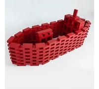 KIBONCY Blocs de Construction, Ensemble de Construction de Maison en Bois Naturel, Blocs d'architecture, projets de Bricolage réutilisables, Cadeau d'anniversaire créatif(268pc)