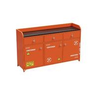 KIBONCY Buffet de Style Industriel, Armoire de Rangement, préparation des Aliments for Restaurant/hôtel, thé, conteneur en Fer forgé(A-Orange-150 * 40 * 90cm)