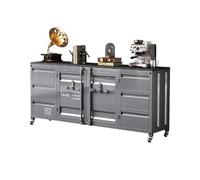KIBONCY Buffet de Style Industriel, Armoire de Rangement, préparation des Aliments for Restaurant/hôtel, thé, conteneur en Fer forgé(Silver,150 * 40 * 90cm)