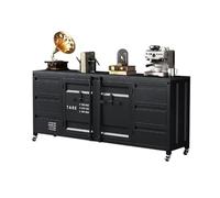 KIBONCY Buffet de Style Industriel, Armoire de Rangement, préparation des Aliments for Restaurant/hôtel, thé, conteneur en Fer forgé(Black,150 * 40 * 90cm)