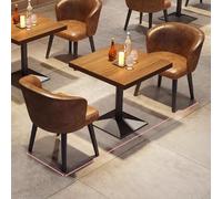 KIBONCY Café, Petit Bar avec canapé, Salon de thé avec Table et chaises en Bois Massif, Banquette Style Industriel, Boutique de Barbecue(A1)