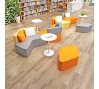 KIBONCY Canapé avec Dossier, Canapé Combiné Modulaire Asymétrique, Sièges Flexibles, for Hall De Bibliothèque, Salle De t Jardin d'enfants, Aucun Assemblage Requis,(C)