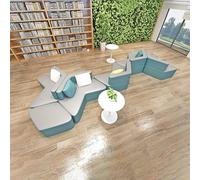 KIBONCY Canapé avec Dossier, Canapé Combiné Modulaire Asymétrique, Sièges Flexibles, for Hall De Bibliothèque, Salle De t Jardin d'enfants, Aucun Assemblage Requis,(B)