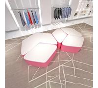 KIBONCY Canapé avec Dossier, Canapé Combiné Modulaire Asymétrique, Sièges Flexibles, for Hall De Bibliothèque, Salle De t Jardin d'enfants, Aucun Assemblage Requis,(O)