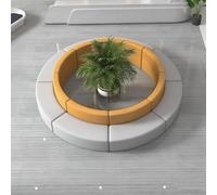 KIBONCY Canapé combiné modulaire créatif, canapés d'attente décontractés, Conception Ergonomique Confortable et Durable, for Le Hall de l'hôtel du Bureau du Centre Commercial(3.6m)