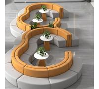KIBONCY Canapé combiné modulaire créatif, canapés d'attente décontractés, Conception Ergonomique Confortable et Durable, for Le Hall de l'hôtel du Bureau du Centre Commercial(9.7m)