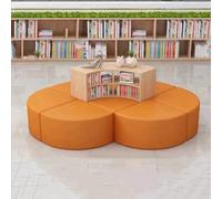 KIBONCY Canapé d'angle de Lecture avec bibliothèque de Rangement, mobilier de Salle de Jeux interactif for bibliothèques, garderies et salles d'activités à Domicile(B)