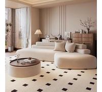 KIBONCY Canapé d'angle Diagonal, Hall d'hôtel de Forme irrégulière et canapé Club, Zone de Repos du Bureau, réception(D,3.2M)