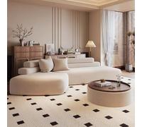 KIBONCY Canapé d'angle Diagonal, Hall d'hôtel de Forme irrégulière et canapé Club, Zone de Repos du Bureau, réception(C,3.6M)