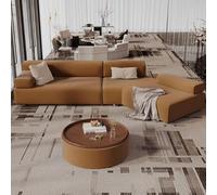 KIBONCY Canapé d'angle en Forme d'arc de Forme irrégulière, Bureau de Vente d'hôtel de Luxe léger, canapé de Hall de Club, Aire de Repos de Bureau(D,3.6M)