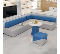 KIBONCY Canapé d'angle modulaire, canapé de réception en Cuir Griffe de Chat avec Cadre en Bois Massif, mobilier de Salle d'attente en Forme de L for Cabinet Dentaire, Salon(A)