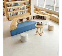 KIBONCY Canapé De Bibliothèque Modulaire avec Bibliothèque Intégrée, Ensemble De Sièges Créatifs Et Doux for Salle De Lecture Scolaire, Zone De Réception Institutionnelle, Mobilier(D)