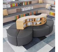 KIBONCY Canapé De Bureau avec Une Forme Unique dans Le Salon for La Détente Et Repos. Réception Coin Lecture Bibliothèque Rangement Incurvée(D)