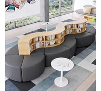 KIBONCY Canapé De Bureau avec Une Forme Unique dans Le Salon for La Détente Et Repos. Réception Coin Lecture Bibliothèque Rangement Incurvée(H)