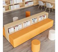 KIBONCY Canapé De Bureau avec Une Forme Unique dans Le Salon for La Détente Et Repos. Réception Coin Lecture Bibliothèque Rangement Incurvée(B)