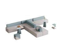 KIBONCY Canapé De Bureau De Marque Technologique, Établissement De Formation Créatif Et Simple, Réception De Banque, Aire De Loisirs Et De Repos, Ensemble De Canapé De Réception Et D'Attente(F)