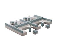 KIBONCY Canapé De Bureau De Marque Technologique, Établissement De Formation Créatif Et Simple, Réception De Banque, Aire De Loisirs Et De Repos, Ensemble De Canapé De Réception Et D'Attente(L)