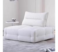 KIBONCY Canapé de Couleur crème, canapé combiné modulaire, Salon de Petite Taille sans accoudoirs, Meubles en Tissu for Homme Paresseux en Forme de Bloc carré(1m)