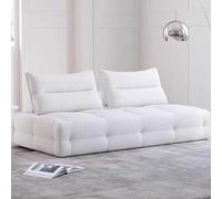 KIBONCY Canapé de Couleur crème, canapé combiné modulaire, Salon de Petite Taille sans accoudoirs, Meubles en Tissu for Homme Paresseux en Forme de Bloc carré(1.8 * 1m)