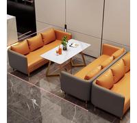 KIBONCY Canapé de détente Lumineux et Luxueux for Salon de thé au Lait, Espace Lounge for négociations et réception, Banquette de Restaurant Commercial, Combinaison Table et chaises(A9)