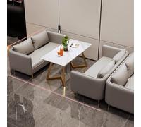 KIBONCY Canapé de détente Lumineux et Luxueux for Salon de thé au Lait, Espace Lounge for négociations et réception, Banquette de Restaurant Commercial, Combinaison Table et chaises(A2)