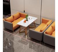 KIBONCY Canapé de détente Lumineux et Luxueux for Salon de thé au Lait, Espace Lounge for négociations et réception, Banquette de Restaurant Commercial, Combinaison Table et chaises(A1)