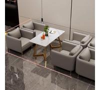 KIBONCY Canapé de détente Lumineux et Luxueux for Salon de thé au Lait, Espace Lounge for négociations et réception, Banquette de Restaurant Commercial, Combinaison Table et chaises(A6)