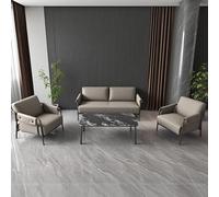 KIBONCY Canapé de réception de Bureau, négociations commerciales sur des canapés en Fer forgé, Facile à Nettoyer, for Chambre à Coucher, Salon, Bureau, réception et Club Lounge(73+73+173+120cm)