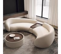 KIBONCY Canapé en Forme d'arc Demi-Circulaire, canapé de Forme spéciale for la Zone de réception, Bureau du Hall de l'hôtel for Les réunions d'affaires et Les négociations(B,3m)