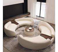 KIBONCY Canapé en Forme d'arc Demi-Circulaire, canapé de Forme spéciale for la Zone de réception, Bureau du Hall de l'hôtel for Les réunions d'affaires et Les négociations(C,3m)