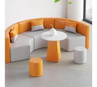 KIBONCY Canapé en Forme De L/C À Épissure Libre, Ensemble De Canapés Sectionnels À Combinaison Modulaire, avec Tables D'appoint Et Tabourets for Le Hall du Bureau, Salon De Beauté