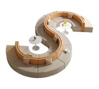 KIBONCY Canapé en Tissu Minimaliste Moderne, Combinaison de sièges de Loisirs créatifs for Zone d'attente de Bureau, négociation Commerciale(8)