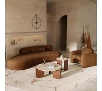 KIBONCY Canapé incurvé et de Forme irrégulière, canapé for Bureau de Magasin de vêtements, Hall d'hôtel, Aire de Repos for réunions d'affaires et négociations, Zone de réception(E)