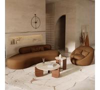 KIBONCY Canapé incurvé et de Forme irrégulière, canapé for Bureau de Magasin de vêtements, Hall d'hôtel, Aire de Repos for réunions d'affaires et négociations, Zone de réception(G)