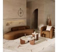 KIBONCY Canapé incurvé et de Forme irrégulière, canapé for Bureau de Magasin de vêtements, Hall d'hôtel, Aire de Repos for réunions d'affaires et négociations, Zone de réception(F)