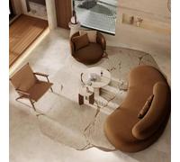 KIBONCY Canapé incurvé et de Forme irrégulière, canapé for Bureau de Magasin de vêtements, Hall d'hôtel, Aire de Repos for réunions d'affaires et négociations, Zone de réception(D)