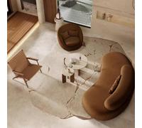 KIBONCY Canapé incurvé et de Forme irrégulière, canapé for Bureau de Magasin de vêtements, Hall d'hôtel, Aire de Repos for réunions d'affaires et négociations, Zone de réception(C)