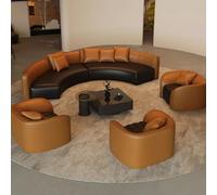 KIBONCY Canapé incurvé Semi-Circulaire, sièges de Forme Unique for Bureaux, centres de Vente, Halls d'hôtel et Salons d'affaires Mobilier de réception de Luxe léger Haut de Gamme(C,3.8M)