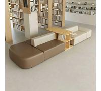 KIBONCY Canapé-lit en Cuir, Ottoman, modulaire, Confortable, rembourré, siège Souple, collaboratif, for Le Bureau, la Maison, Le Salon et Les salles de Classe(W)