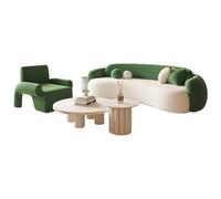 KIBONCY Canapé Moderne incurvé en Forme de Nuage pour Le Salon, canapé de Sol Paresseux, canapé LoveSeat 3 Places, canapés de Loisirs Confortables sans os pour Chambre à Coucher, Appartement(B)