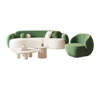 KIBONCY Canapé Moderne incurvé en Forme de Nuage pour Le Salon, canapé de Sol Paresseux, canapé LoveSeat 3 Places, canapés de Loisirs Confortables sans os pour Chambre à Coucher, Appartement(C)