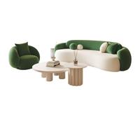 KIBONCY Canapé Moderne incurvé en Forme de Nuage pour Le Salon, canapé de Sol Paresseux, canapé LoveSeat 3 Places, canapés de Loisirs Confortables sans os pour Chambre à Coucher, Appartement(F)