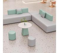 KIBONCY Canapé Rembourré en Forme De L, Ensemble De Canapés Sectionnels Modulaires Modernes, avec Poufs Et Tables D'appoint, for Hall De Bureau, Salon D'hôtel, Salon(I)
