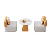 KIBONCY Canapé Rembourré en Forme De L, Ensemble De Canapés Sectionnels Modulaires Modernes, avec Poufs Et Tables D'appoint, for Hall De Bureau, Salon D'hôtel, Salon(A)