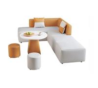 KIBONCY Canapé Rembourré en Forme De L, Ensemble De Canapés Sectionnels Modulaires Modernes, avec Poufs Et Tables D'appoint, for Hall De Bureau, Salon D'hôtel, Salon(D)