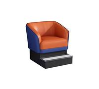 KIBONCY Canapé rembourré en Forme de Lingot, canapé de Luxe léger for Salle de Jeux, siège de visualisation en Cuir Confortable avec Repose-Pieds en métal(A)