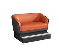 KIBONCY Canapé rembourré en Forme de Lingot, canapé de Luxe léger for Salle de Jeux, siège de visualisation en Cuir Confortable avec Repose-Pieds en métal(B)